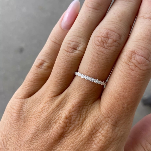 New Charm Silver/Gold Twined Chain Ring - Picture 3 of 4